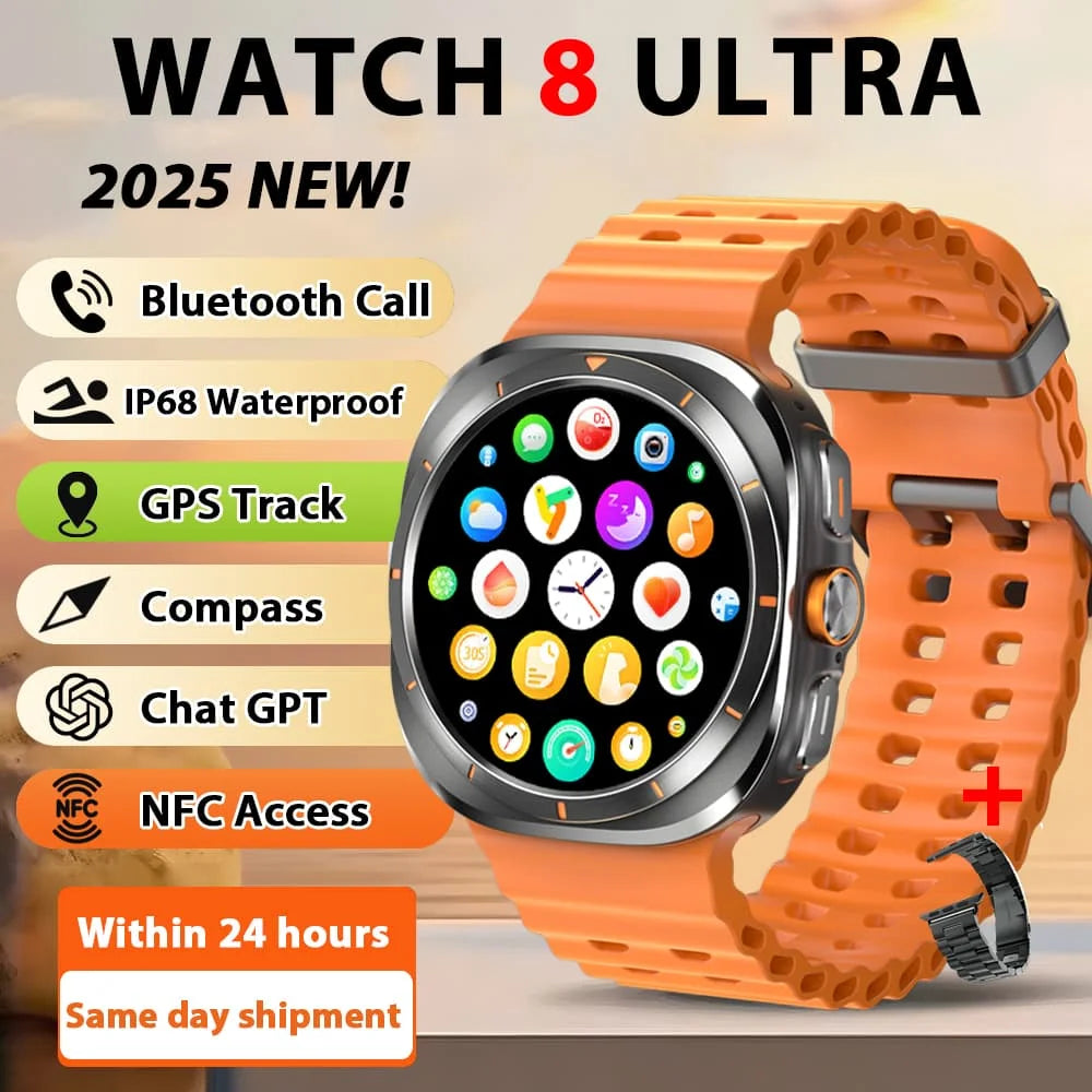 Smart Watch Ultra with GPS, Bluetooth Call & Health Tracking