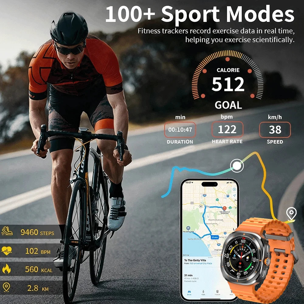 Smart Watch Ultra with GPS, Bluetooth Call & Health Tracking