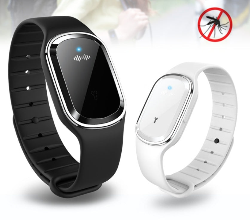 Ultrasonic mosquito repellent wristband for outdoor use